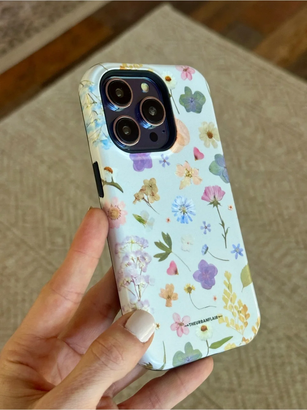 Pressed Floral Print Tough Phone Case For iPhone 14 Pro & 14 Pro Max (MagSafe)